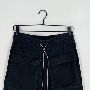 Christos New York Jesus Print Cargo Drawstring Black Jogger Trouser Pants